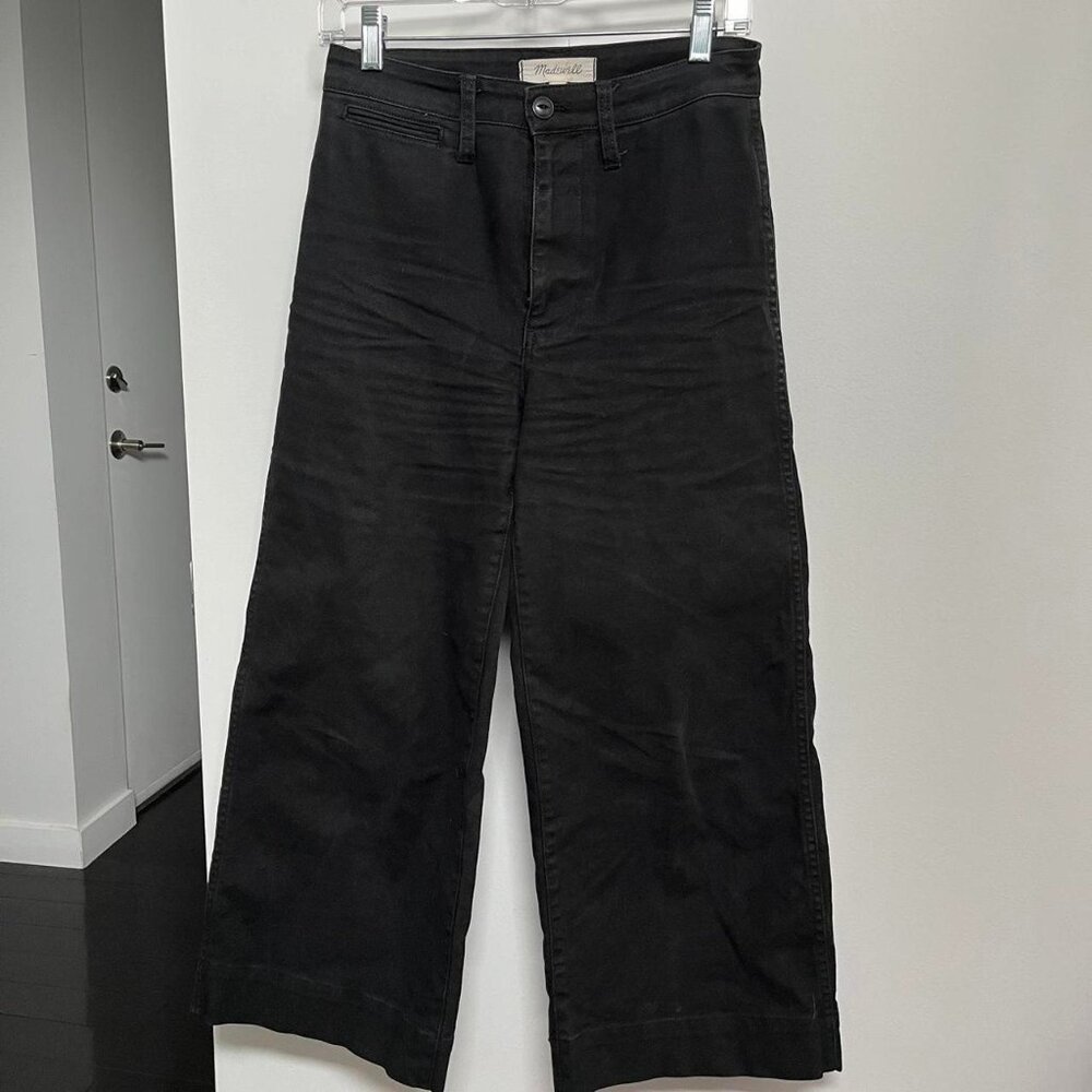 Black Madewell Emmett Wide Leg Crop Pants!